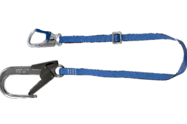 IKAR Adjustable Restraint Lanyard with Scaffold Hook