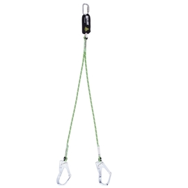Miller 1.5m Twin Tail Fall Arrest Lanyard with Scaffold Hooks - Edge Tested
