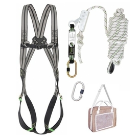 Roofers Kit - 2 Point Harness, Rope with Grab