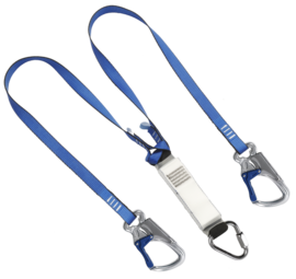 1.5m Twin Webbing Lanyard with 2No. Snap Hooks